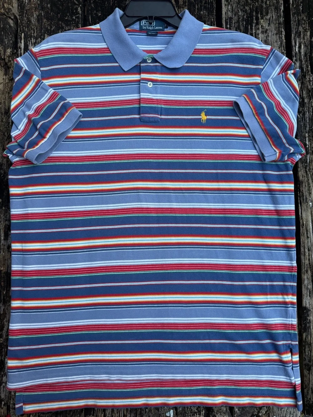 Polo Ralph Lauren Men’s XL Multicolored Multi-Stripe Short Sleeve Polo Shirt P1